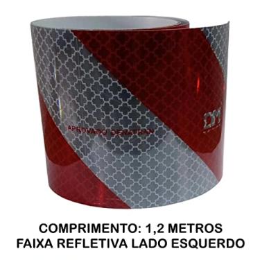 Imagem de FAIXA REFLETIVA DM PARACHOQUE CAMINHAO CARRETAS ESQUERDA 12 METROS PADRAO 3M
