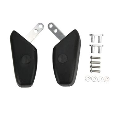 Imagem de 1 par de apoio de braço do passageiro caixa traseira motocicleta KIMISS, corrimão lateral universal preto com kit de montagem de substituição para Goldwing GL1800 2021
