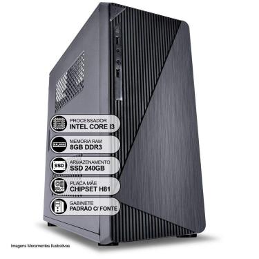 Imagem de Computador Desktop, Intel Core I3 4º Geração, 8GB RAM, SSD 240GB, HDMI