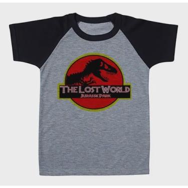 Imagem de Camiseta Infantil Raglan Jurassic Park The Lost World Logo
