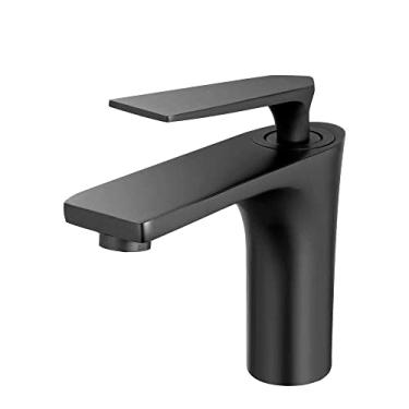 Imagem de Torneira Monocomando Baixa para Banheiro Michigan Bela Metais Preta fosca