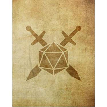 Imagem de RPG Grid Paper Composition Book: Blank Quad Ruled Graph Notebook for Role Playing Games | Professional Mapping & Planning For Your Game | Cream Paper - 5x5 Squares Per Inch | Vintage Roll