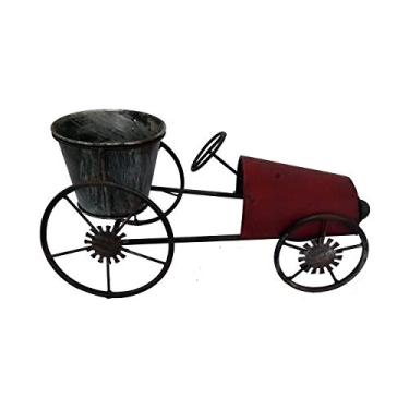 Imagem de Floreira Carro Metal Vermelho 1 Vaso 39 Cm Vs Vermelho