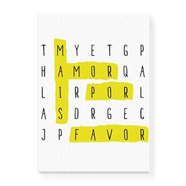 Imagem de Arte Maníacos Quadro Decorativo em Tela Canvas Mais Amor Por Favor CPL - 23x16,25cm