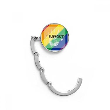 Imagem de LGBT Bandeira de arco-íris I suporte gancho de mesa decorativo fecho dobrável gancho
