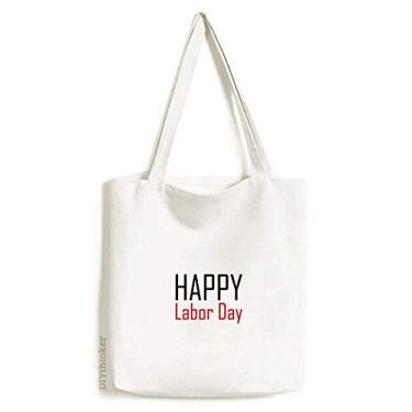 Imagem de Celebrate Labor Day Blessing Festival sacola de lona bolsa de compras casual bolsa de mão