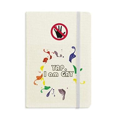 Imagem de LGBT Caderno com bandeira de arco-íris Yap I Am Gay Secret Diário clássico A5