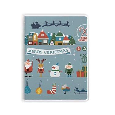 Imagem de Caderno de Natal, boneco de neve, festival, Papai Noel, capa de chiclete, diário de capa macia