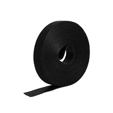 Imagem de Domary 1 rolo autoadesivo reutilizável amarração de cabo de nylon prendedor de gancho e alça de laço organizador de amarras de cabo 2 cm x 5 m