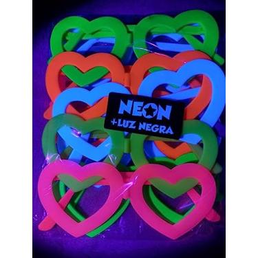 Imagem de Óculos para Festa Coração Sortido Neon Rasul 10und