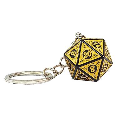 Imagem de Chaveiro Dado D20 Runas - RPG (Amarelo)
