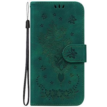 Imagem de HUANGTAOLI Capa carteira de couro PU com fecho magnético para Oppo A76 4G, slots de cartão capa protetora de telefone para Oppo A76 4G