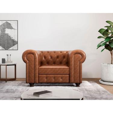 Imagem de Poltrona Chesterfiel 1 Lugar Jared Marrom Facto Modena