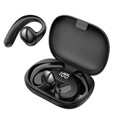 Imagem de Fones de Ouvido Bluetooth por Condução Ossea à Prova d'Água com Microfone e Cancelamento de Ruído - Esportivos e Resistente PEI-R15 - (Preto)