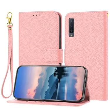 Imagem de Capa protetora para telefone Wallet Case Compatible with Samsung Galaxy A7 2018/A750 for Women and Men,Flip Leather Cover with Card Holder, Shockproof TPU Inner Shell Phone Cover & Kickstand Capas par