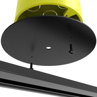 Imagem de Tampa Cega Redonda Espelho Placa Para Trilho De Iluminação - ARTBOX3D (Preto)