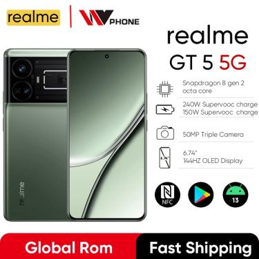 Imagem de Realme-GT5 5 Smartphone Desbloqueado  Snapdragon 8  Gen 2  50MP  6 74 ''  OLED 144Hz  GPS  NFC  ROM
