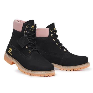Imagem de Bota Coturno Adventure Lançamento Timberland Preto e Rosa