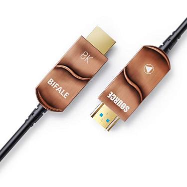 Imagem de BIFALE Cabo HDMI 2.1 de fibra ótica 8K 4K de 15 m, 48Gbps, eARC, Dolby Atmos, Dolby Vision, compatível com PS5/4, Xbox Series X, RTX 3080/3090, receptor Denon AV, LG, Samsung, Sony TV