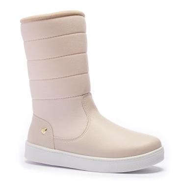 Imagem de Bota Infantil Feminina Meninia Tininha Casual Confortavel (Bota Tênis, Off White, BR, Criança de 4 a 8 anos, Numérico, 31)