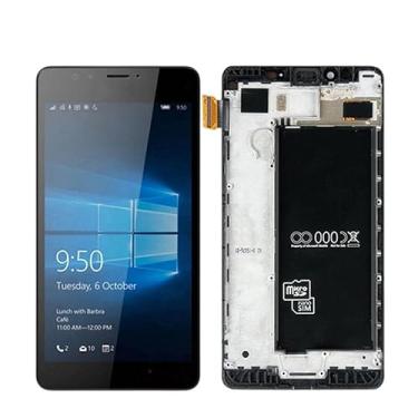 Imagem de SHOWGOOD Tela sensível ao toque para Microsoft Nokia Lumia 950 RM-1118 1104 1106 com substituição de montagem de digitalizador de moldura (preto com moldura)