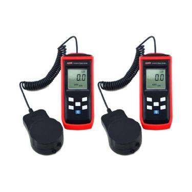 Imagem de Kit 2 Luxímetro Digital Intensidade Luz 200 A 200000 Lux 50 Leituras Fotocélula Hold Ld-400 Portátil Instrutherm Estojo