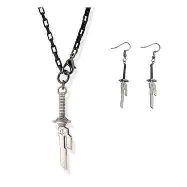Imagem de TLSDDTY Toji Fushiguro Colar Adereço Anime Cosplay Arma Brincos Acessórios, Medium, Metal, Liga metálica.