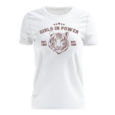 Imagem de Tshirt Blusa Meninas T-shirt Estampada Manga Curta Girls In Power Feminina-Feminino