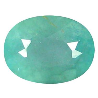 Imagem de Pedra preciosa solta de grandierita verde azulado não aquecida sem tratamento em forma oval de 0,52 ct Deluxe Gems (6 x 4 mm)