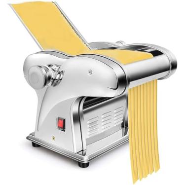 Imagem de Máquina elétrica de fazer macarrão, máquina automática de fazer macarrão fresco de 135 W, máquina de corte de macarrão com rolo de massa, máquina de corte de macarrão com rolo de massa, fabr