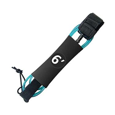 Imagem de rockible de prancha de surf, alça livre TPU durável, corda de pé de para pranchas curtas, wakeboard, ao ar livre, longboard, passeios, Azul, 6 PÉS