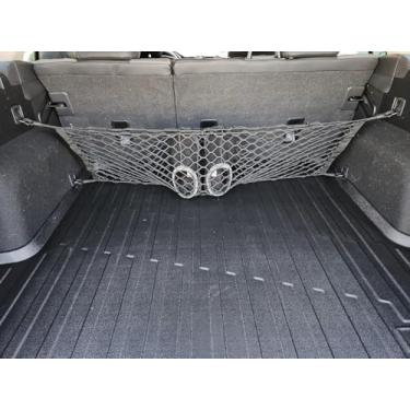 Imagem de Rede de carga de malha elástica automotiva estilo envelope do assento traseiro para Subaru Outback 2020-2022 - Organizadores de porta-malas e armazenamento premium - Rede de bagagem para SUV - Melhor organizador de carro para Subaru Outback