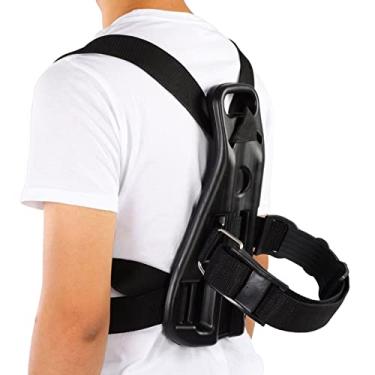 Imagem de DAUERHAFT Suporte de garrafa de oxigênio único de mergulho, mochila de tanque, suporte de tanque de mergulho com suporte de cilindro de gás ajustável para mergulho subaquático