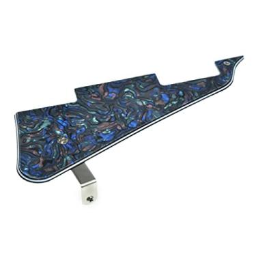 Imagem de KAISH Abalone Pearl LP Guitar Pickguard com suporte de aço inoxidável de níquel e parafusos de montagem de aço para Gibson Les Paul