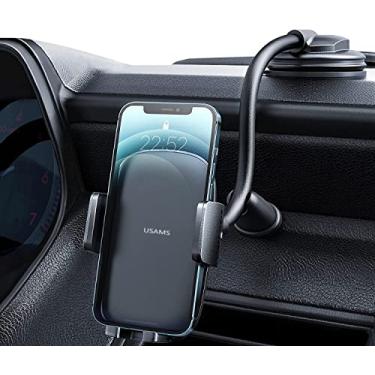 Imagem de Suporte de telefone celular para suporte de telefone carro Suporte para painel controle de braço longo Pára-brisa Suporte de telefone para carro Estabilizador anti-vibração de sucção forte Suporte para carro para todos os smartphones iPhone Android