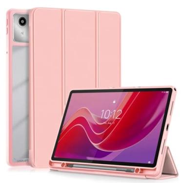 Imagem de Waillynice Capa para tablet Lenovo Tab M11 com suporte dobrável de acrílico TPU para XiaoxinPad Xiaoxin Pad 2024 capa de 28 cm (rosa, Xiaoxin Pad 2024)