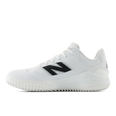 Imagem de New Balance Tênis de beisebol masculino Fresh Foam 3000 V7 Turf-Trainer, Branco sintético/preto, 12.5