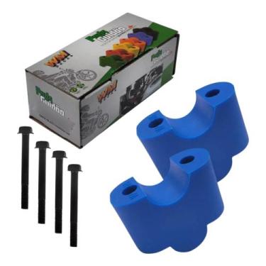 Imagem de Suporte Guidão Moto Mais Alto Universal Mancal - WM Peças, Azul
