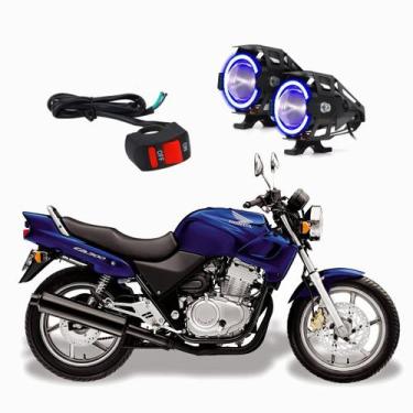 Imagem de Kit Led Farol Milha Moto CB500 1997 1998 1999 2000 2001 2002 2003 2004