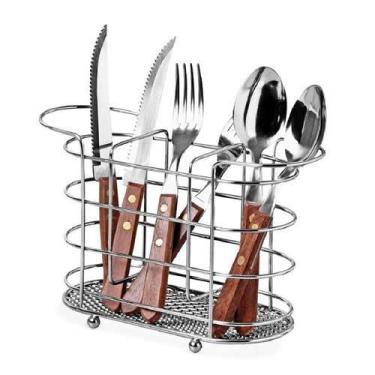 Imagem de Porta Talher Mestre Cuca com divisão Mesa Posta 463 - Niquelart, Madei