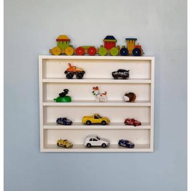Imagem de Estante Prateleira Luxo Para Miniaturas Mdf Cor Branca P-03 - Nobre Ma