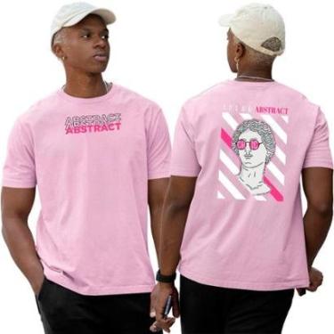 Imagem de Camiseta Algodão Basica‎ Abstract Statue Chic Trend-Unissex