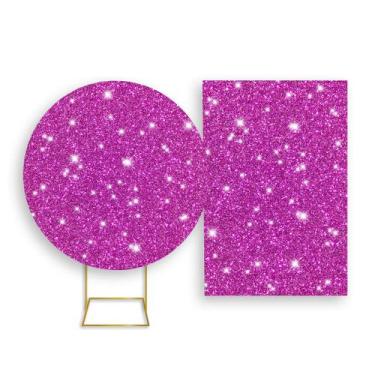 Imagem de Painel De Festa Redondo 1,50x1,50 + Painel Vertical 1,50x2,20 - Efeito