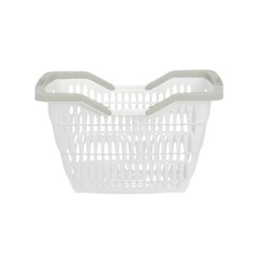Imagem de Cestinha Cesta Organizador Supermercado Resistente Compras Alça Empilh