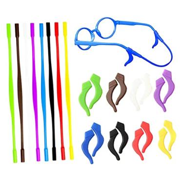 Imagem de Bonarty Aderência de orelha para óculos – suporte macio e confortável, gancho de orelha de silicone, design antiderrapante, à prova d'água e resistente ao suor, reduz o deslizamento