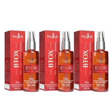 Imagem de 3x Óleo Reconstrutor Progressivo Btox 50ml MaryLife - Mary Life