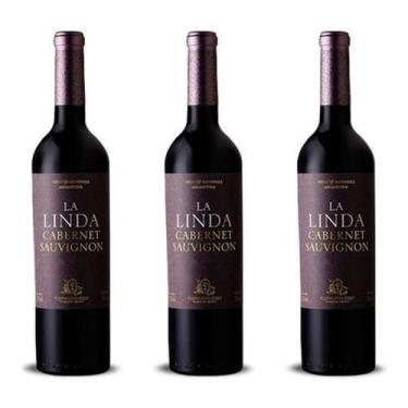 Imagem de Vinho La Linda Cabernet 750 Ml Kit Com 03 Unidades Argentino - Luigi B