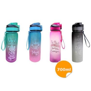 Imagem de Garrafa squeeze de água para academia 700ml fitness tie dye - Weeze, P