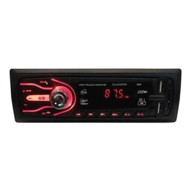Imagem de Som Automotivo Bluetooth Usb Cartão Memória Rádio Fm Relógio - Option