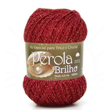 Imagem de Linha Pérola Brilho 460m - Barbantes São João, 11 - BORDÔ/DOURADO